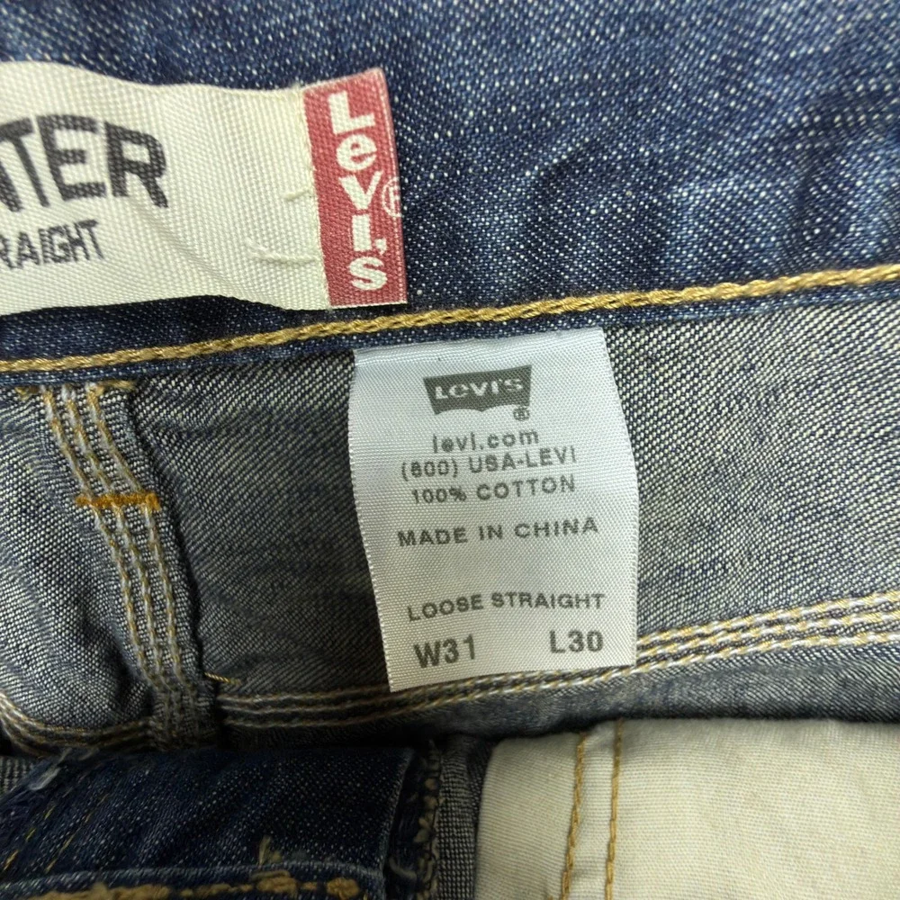 Levis 640 Carpenter Loose Straight Jeans Mens 31x30 Blue Denim Workwear NWT